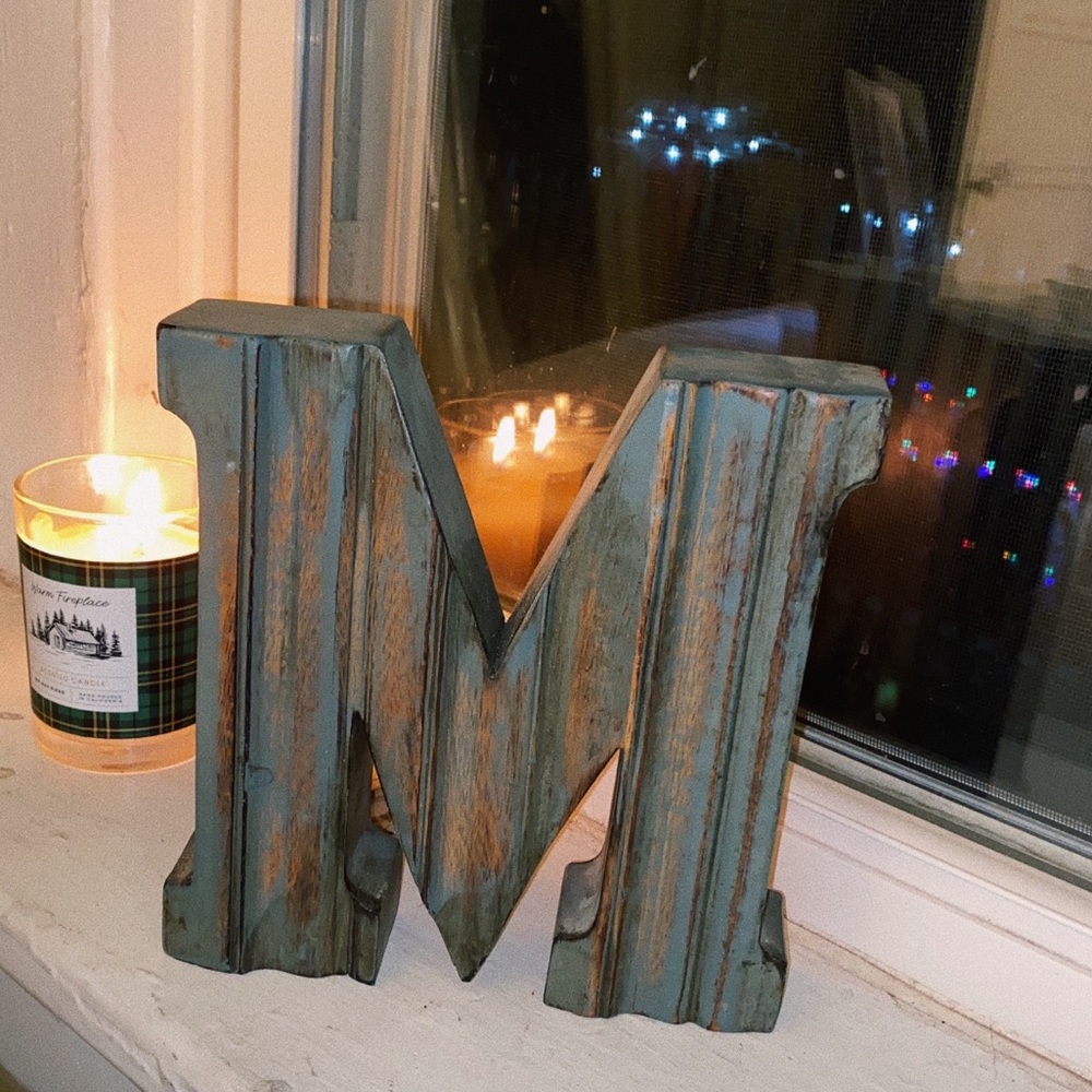❌SOLD❌ Rustic Wooden “M” Home Decor